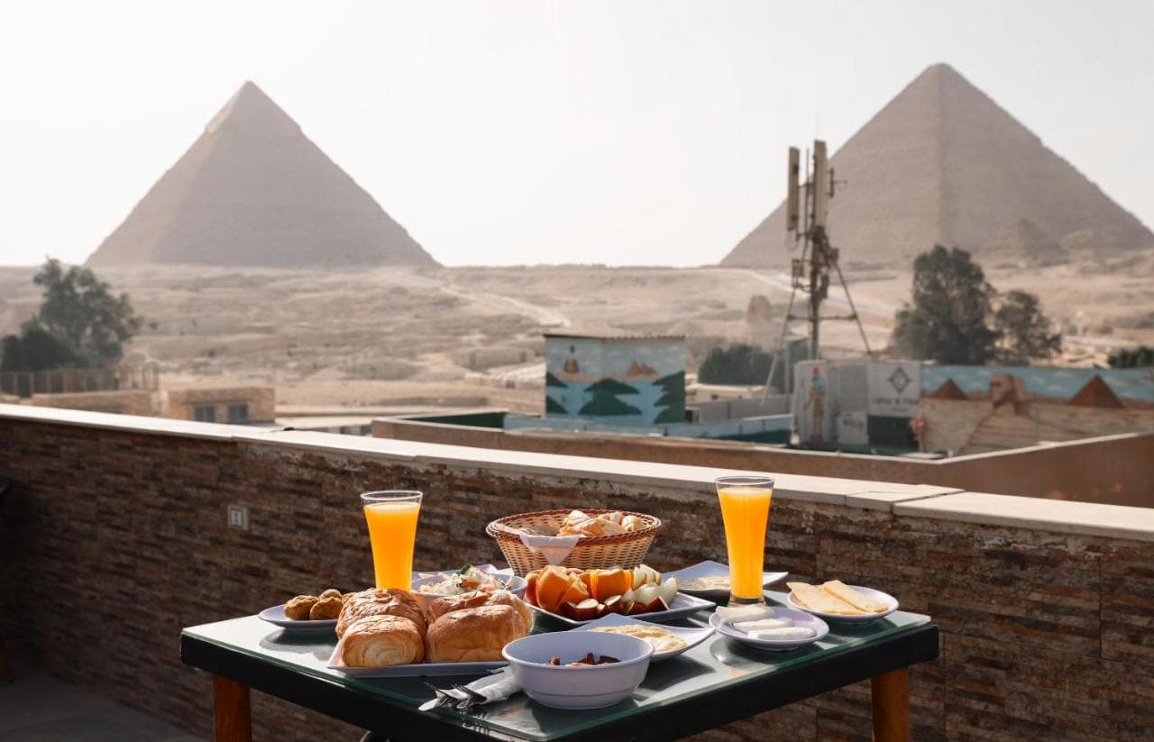 Heart Scarab Pyramids View